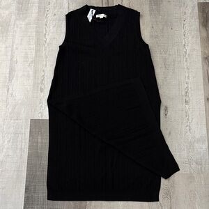 PROLOGUE Vest Vneck Sweater Longline Vest/Tunic Side Vent